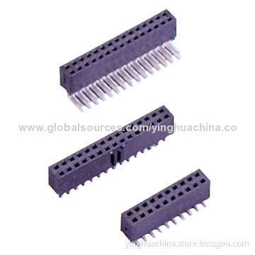 Female Headers, 2.0mm Pitch, Latch Bump Straight/Right Angle/SMT Dual-row, Height of 6.3mm, 6807